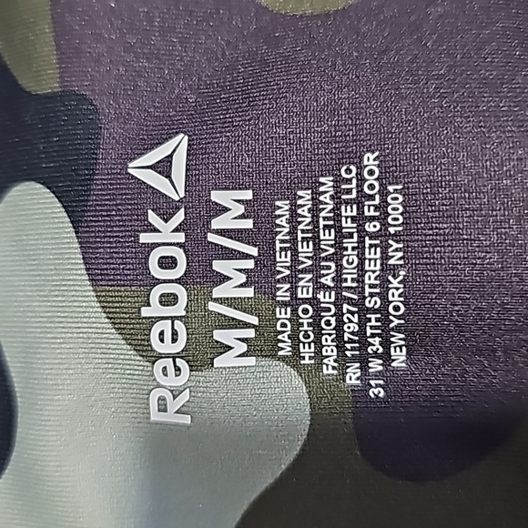 Reebok medium green and brown camo new with tags athletic leggings - Picture 5 of 7